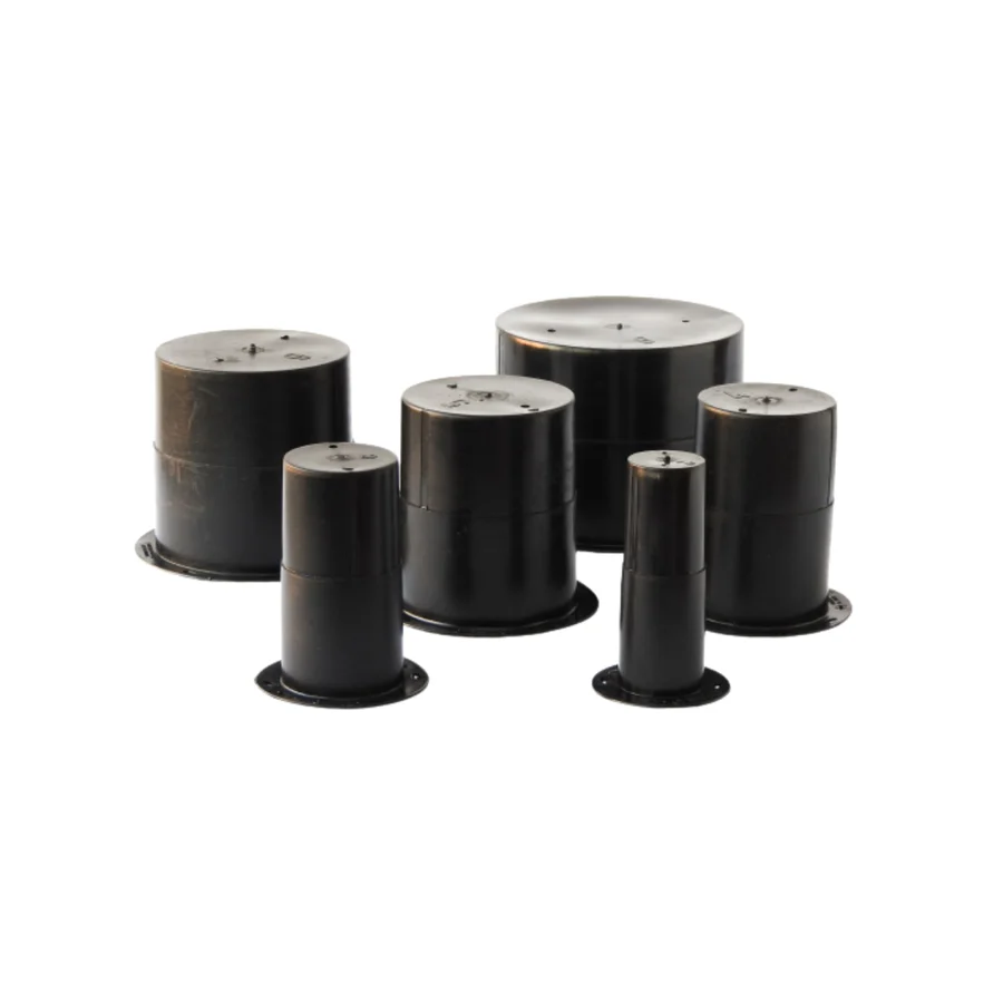 CANNING SLEEVES, Injection-moulded high-density polyethylene (HDPE) Length — outer diameter at the end — inner diameter at the opening — box quantity 6.5″ — 2″ — 2.2″ — 180 x box 6.5″ — 3″ — 3.2″ — 100 x box 6.5″ — 4″ — 4.2″ — 120 x box 6.5″ — 5″ — 5.2″ — 96 x box 6.5″ — 6″ — 6.2″ — 72 x box 6.5″ — 8″ — 8.25″ — 36 x box 7.5″ — 2″ — 2.2″ — 168 x box 7.5″ — 3″ — 3.2″ — 144 x box 7.5″ — 4″ — 4.2″ — 100 x box 7.5″ — 5″ — 5.2″ — 80 x box 7.5″ — 6″ — 6.2″ — 60 x box 8.5″ — 2″ — 2.25″ — 126 x box 8.5″ — 3″ — 3.2″ — 144 x box 8.5″ — 4″ — 4.2″ — 80 x box 8.5″ — 5″ — 5.2″ — 64 x box 8.5″ — 6″ — 6.15″ — 48 x box 8.5″ — 8″ — 8.25″ — 18 x box